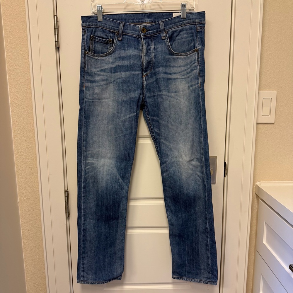 rag & bone Men's Classic Blue Straight Jeans